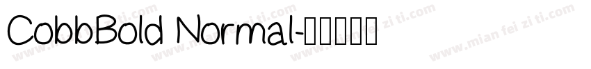 CobbBold Normal字体转换